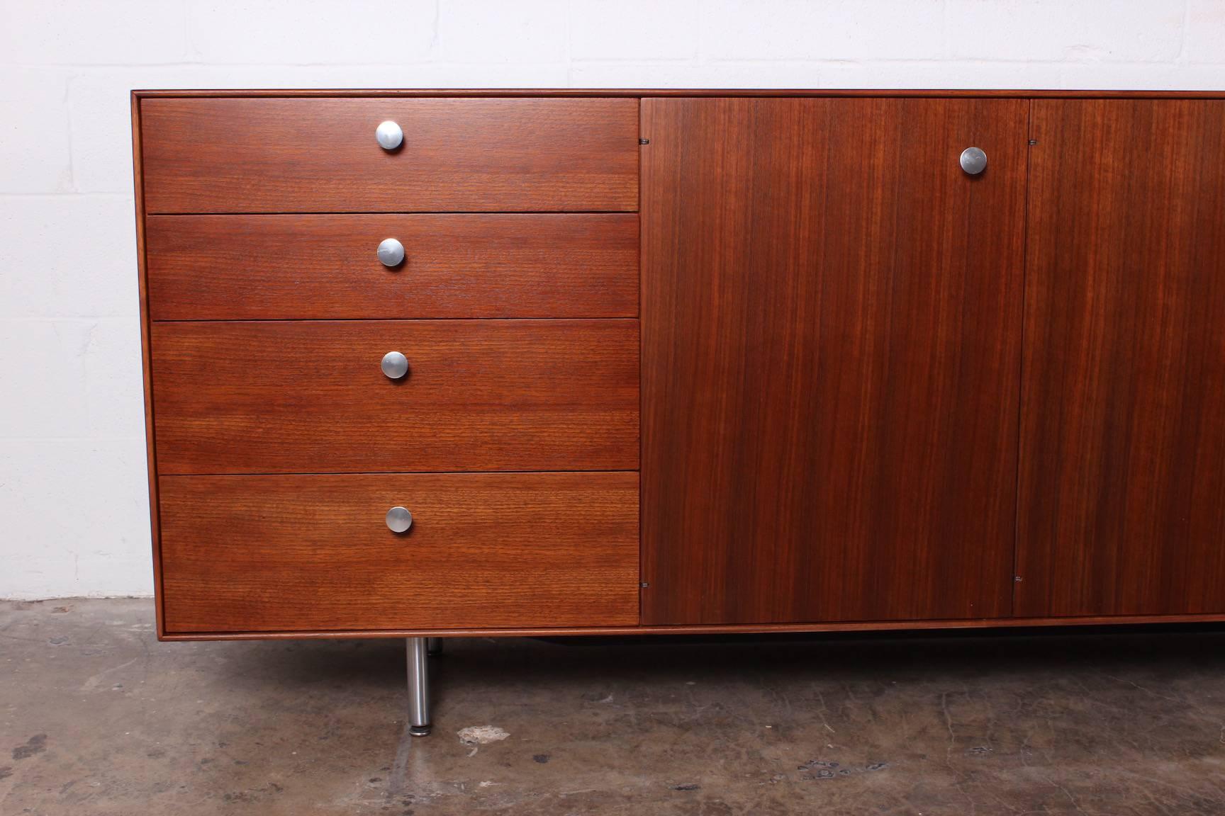 Rosewood and Walnut Thin Edge Cabinet by George Nelson for Herman Miller 5