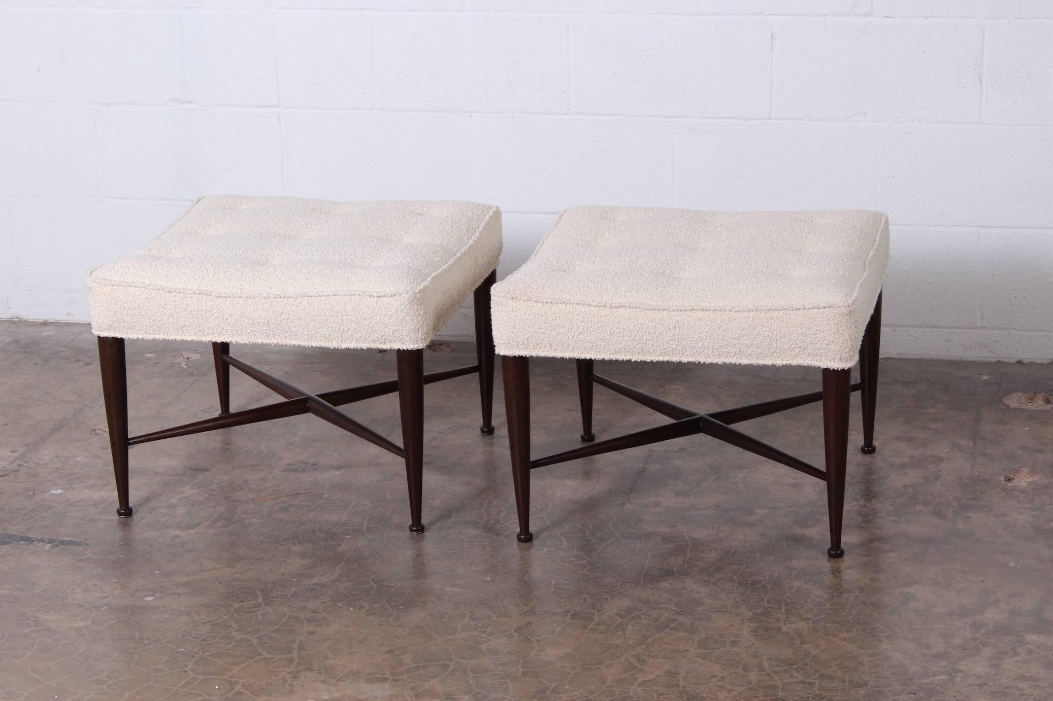 Pair of Thebes Stools by Edward Wormley for Dunbar 1