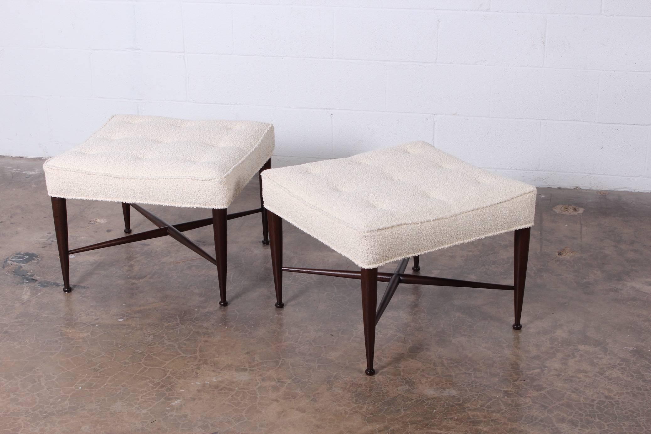 Pair of Thebes Stools by Edward Wormley for Dunbar 2