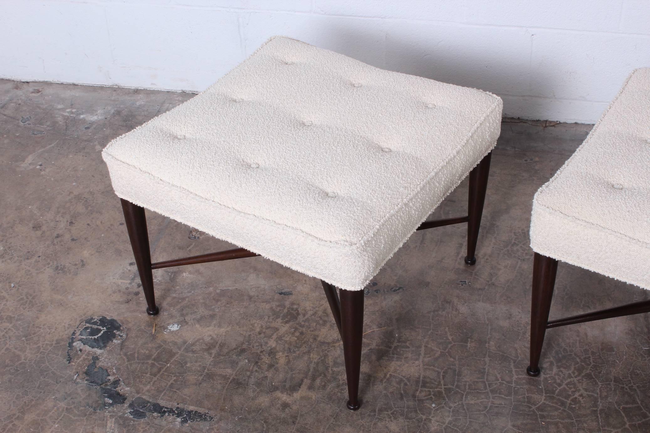 Pair of Thebes Stools by Edward Wormley for Dunbar 4