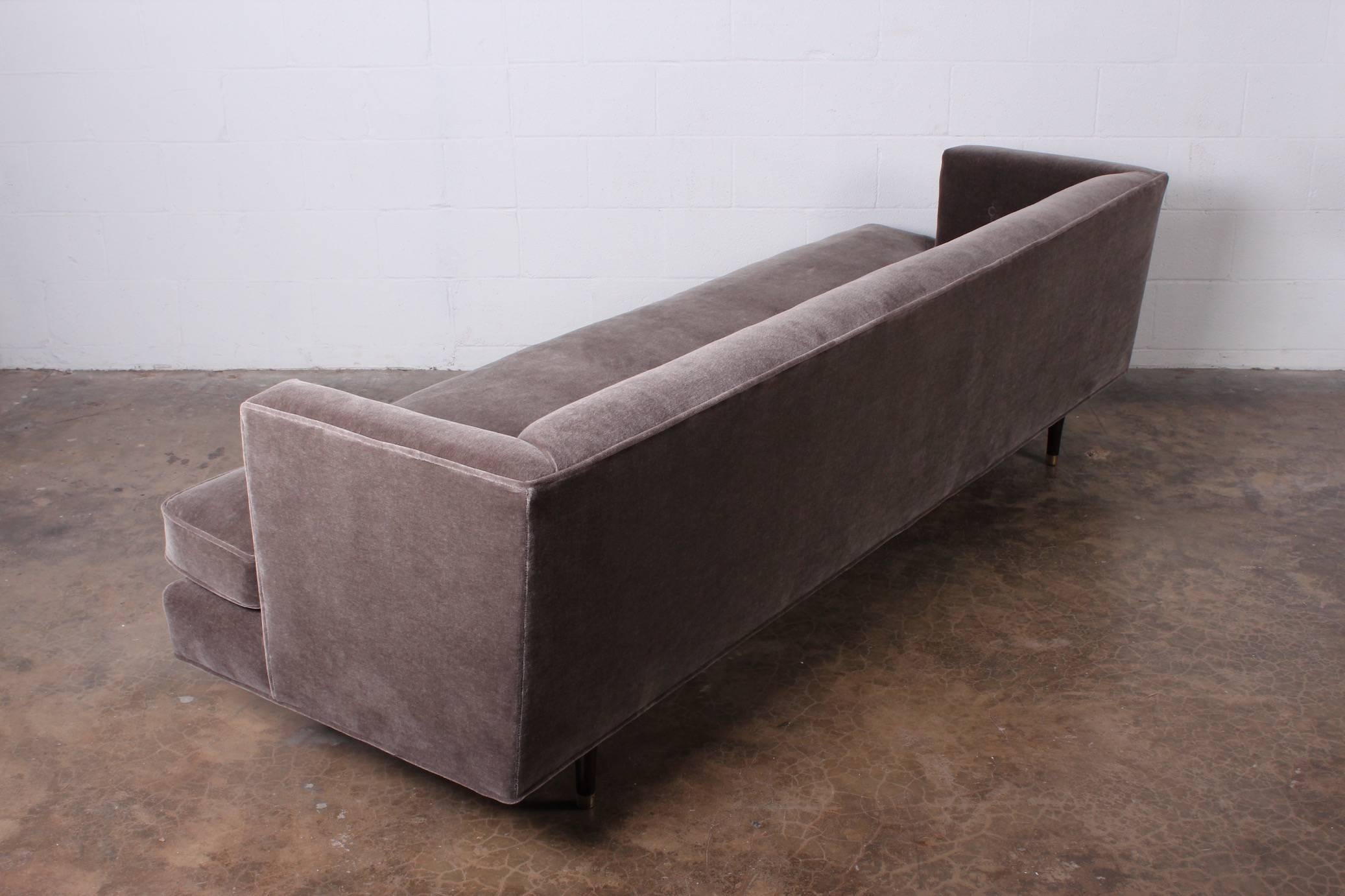 Mohair Sofa Designed by Edward Wormley for Dunbar