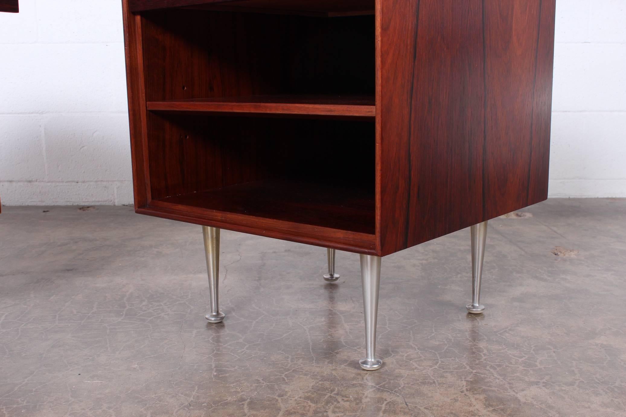 Pair of Rosewood Thin Edge Nightstands by George Nelson 3