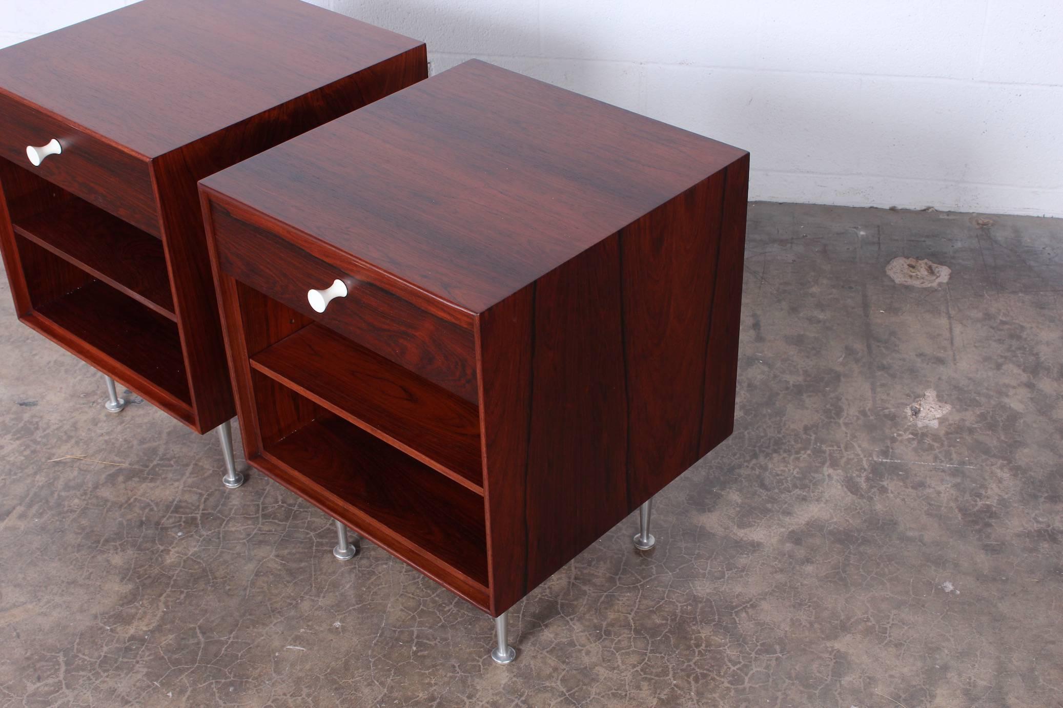 Pair of Rosewood Thin Edge Nightstands by George Nelson 5