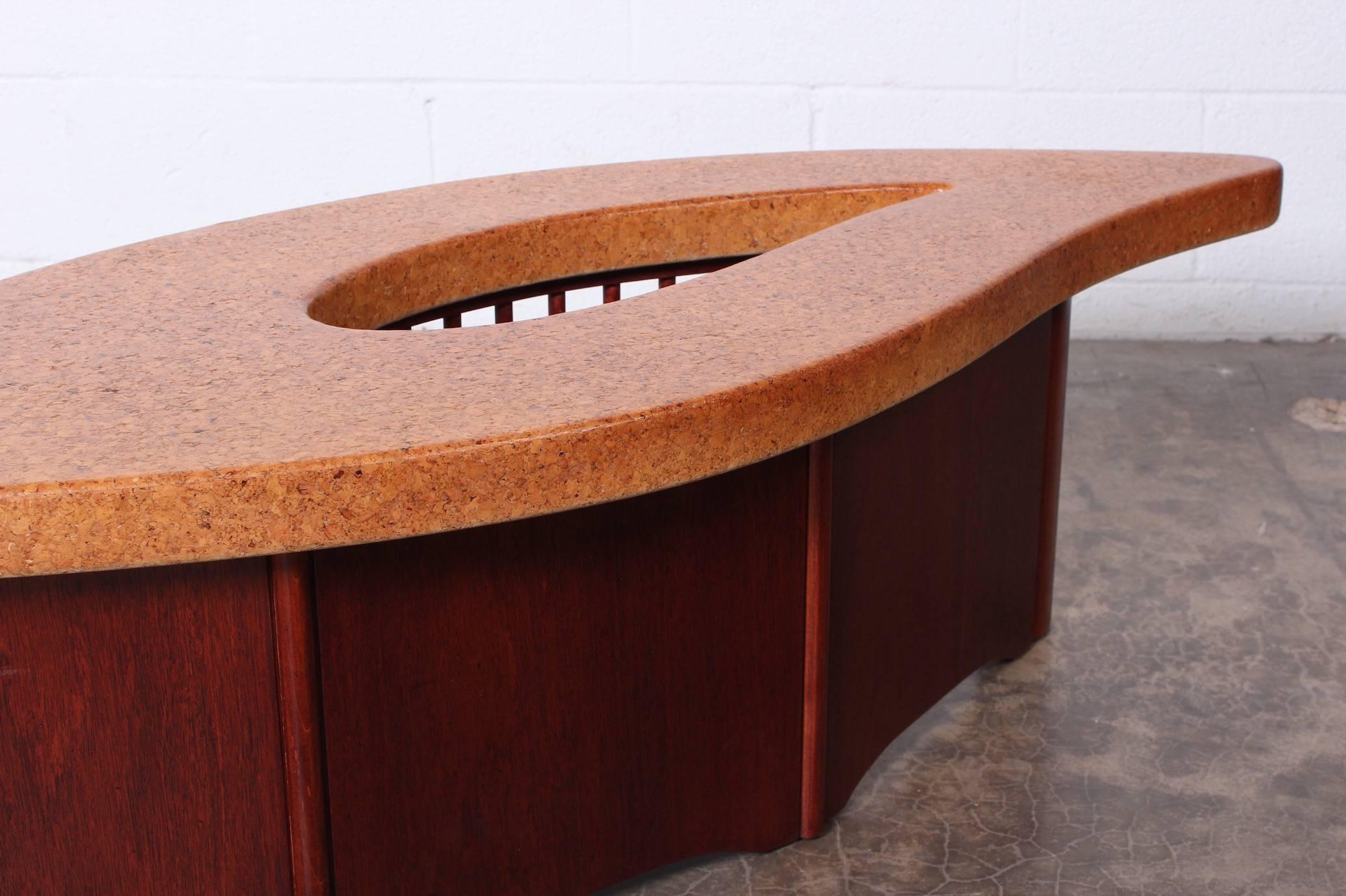 Mid-20th Century Unusual Cork Top Coffee Table by Paul Frankl