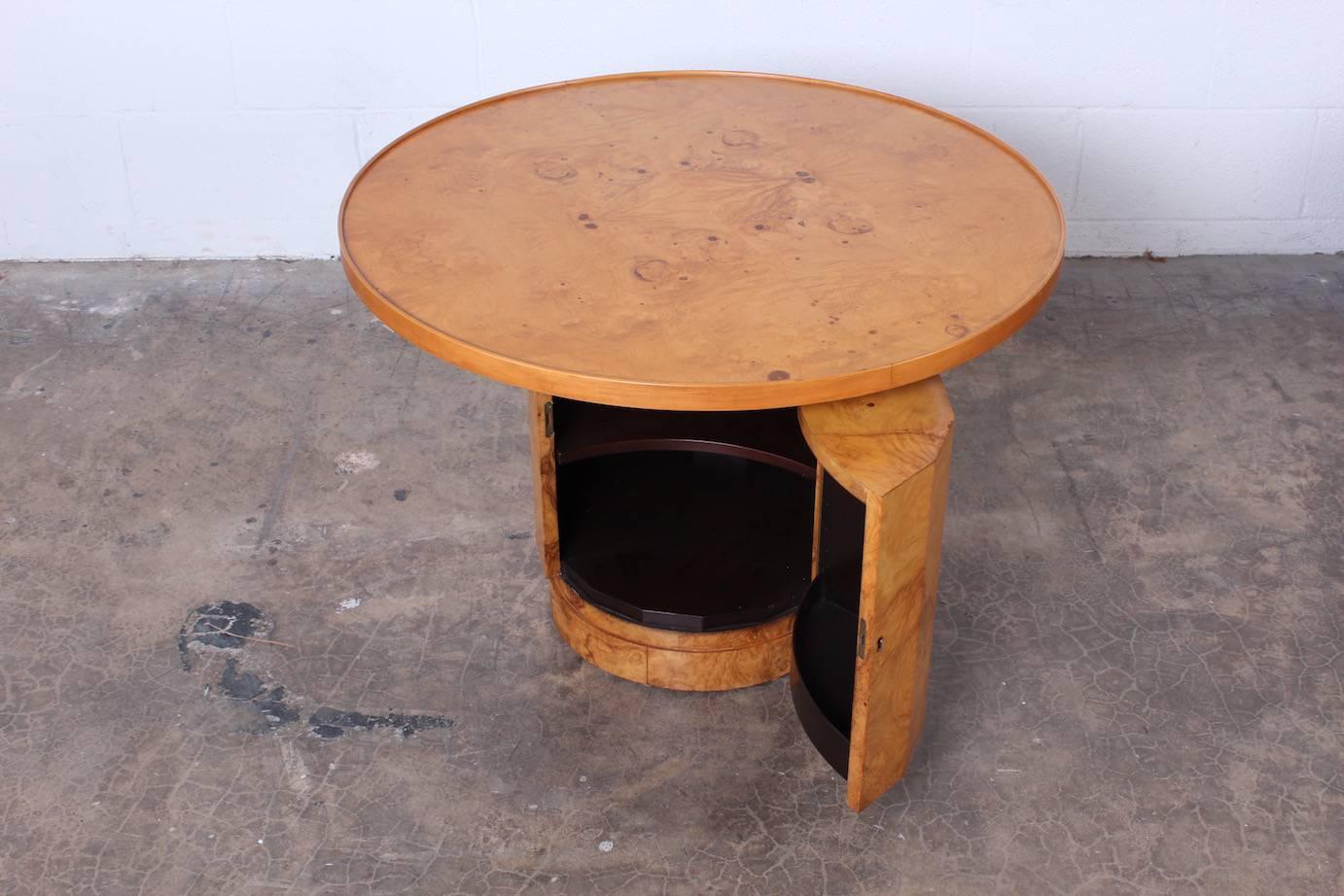 Burl Bar Cabinet / Table by Edward Wormley for Dunbar 4