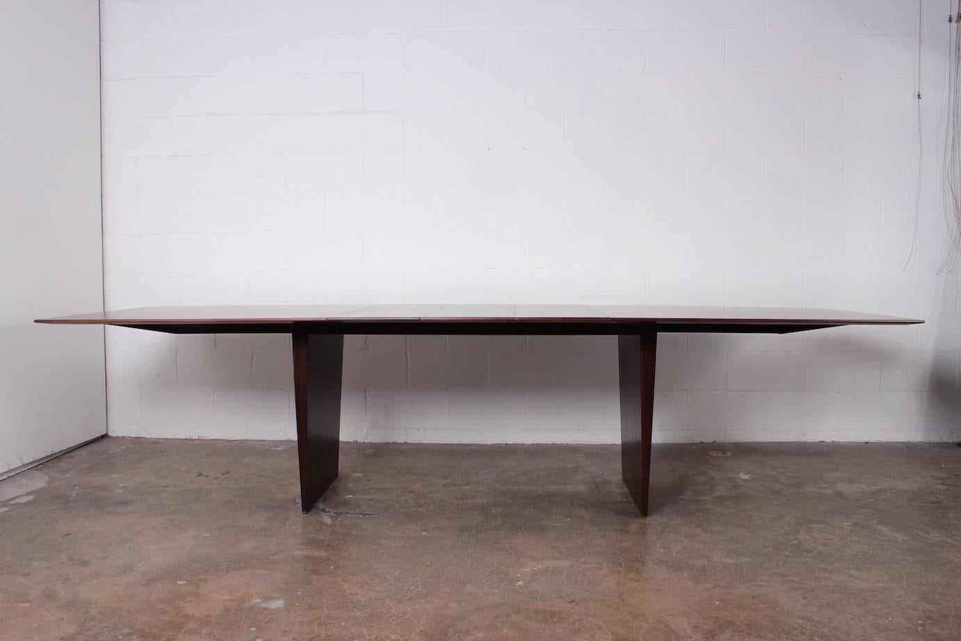 Large Walnut Dining Table by Edward Wormley for Dunbar In Excellent Condition In Dallas, TX