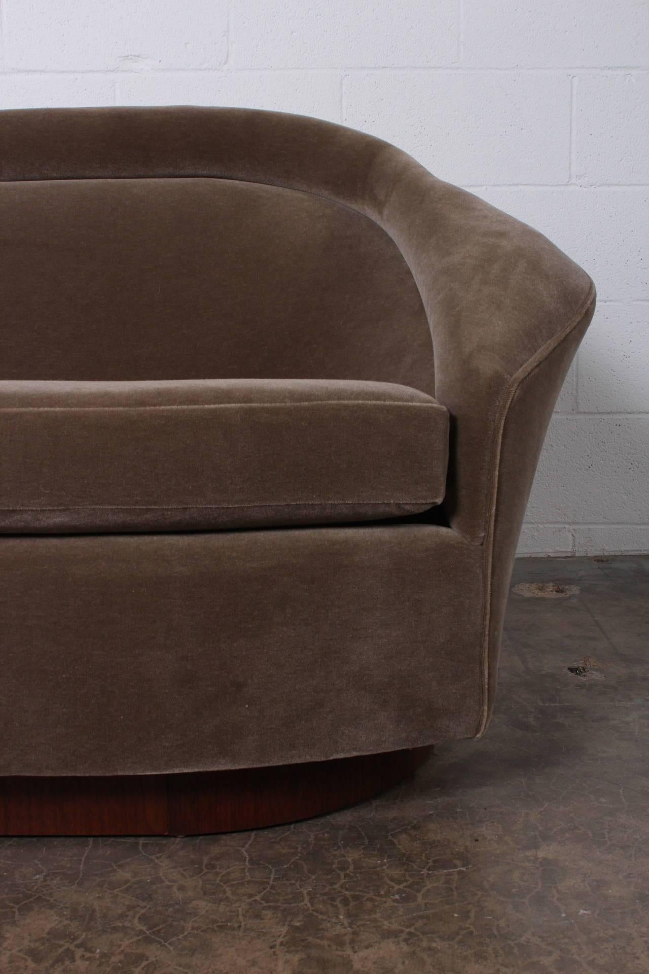 Settee by Adrian Pearsall in Mohair 6