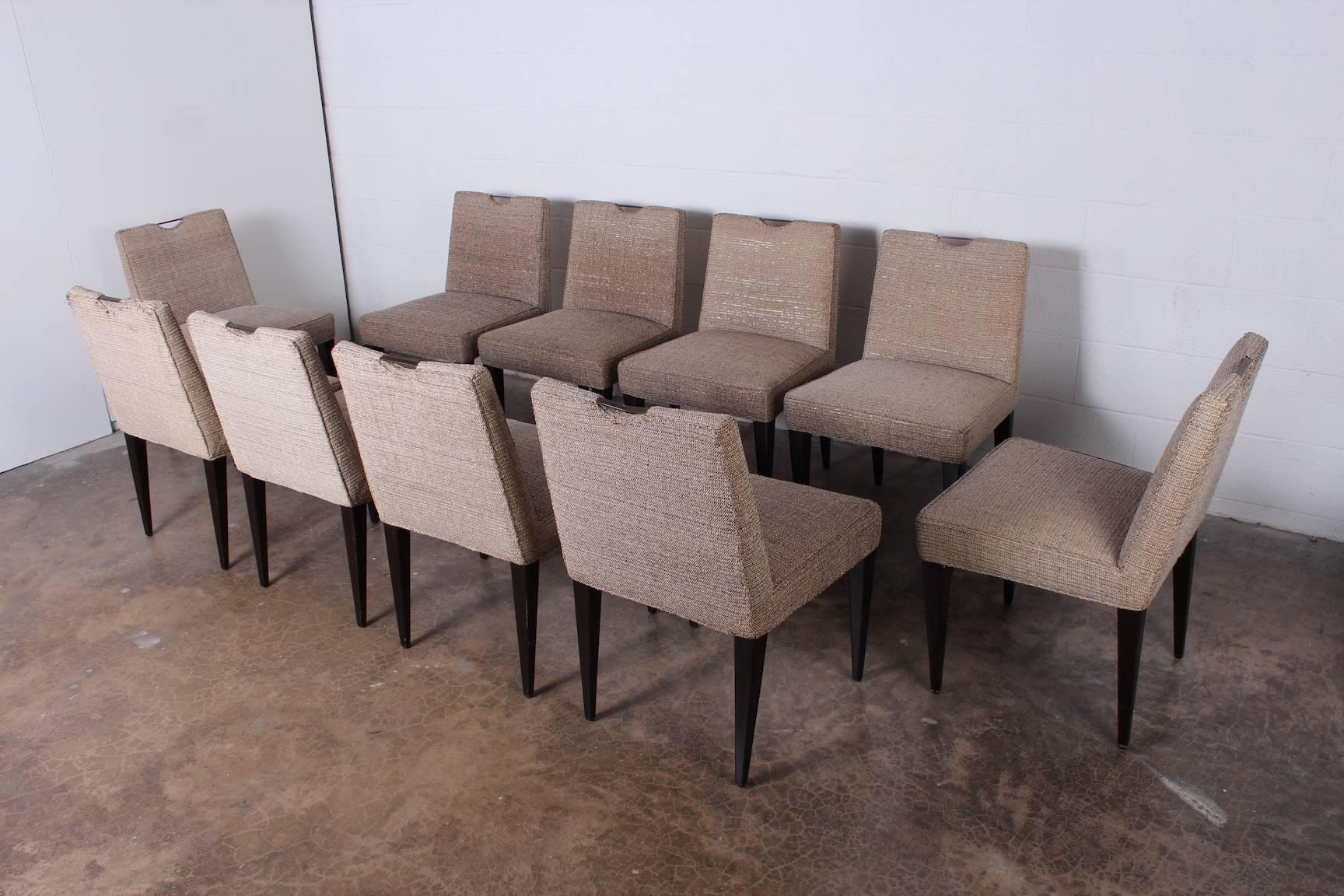 Set of Ten Dining Chairs by Edward Wormley for Dunbar 1