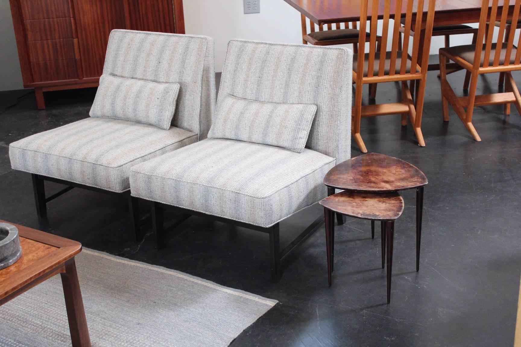Pair of Goatskin Nesting Tables by Aldo Tura 6