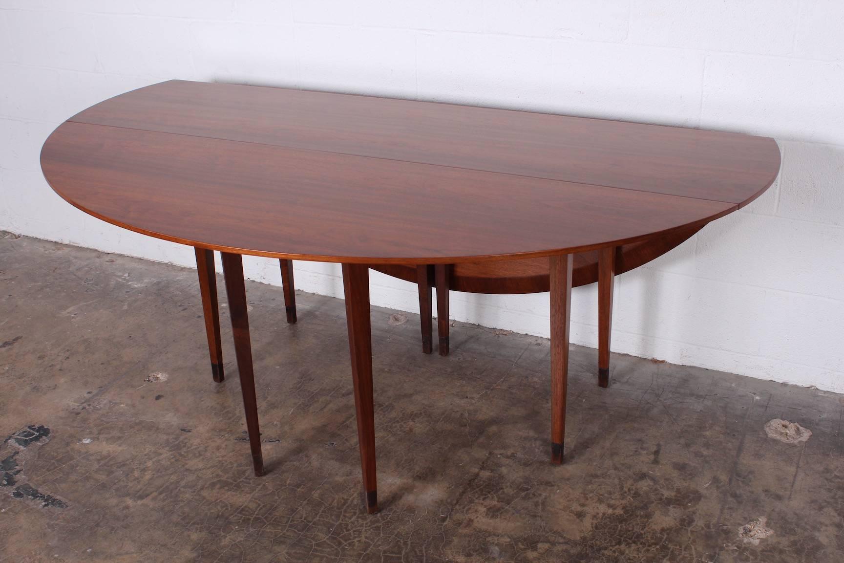 Walnut Drop-Leaf Console Table by Edward Wormley for Dunbar 2