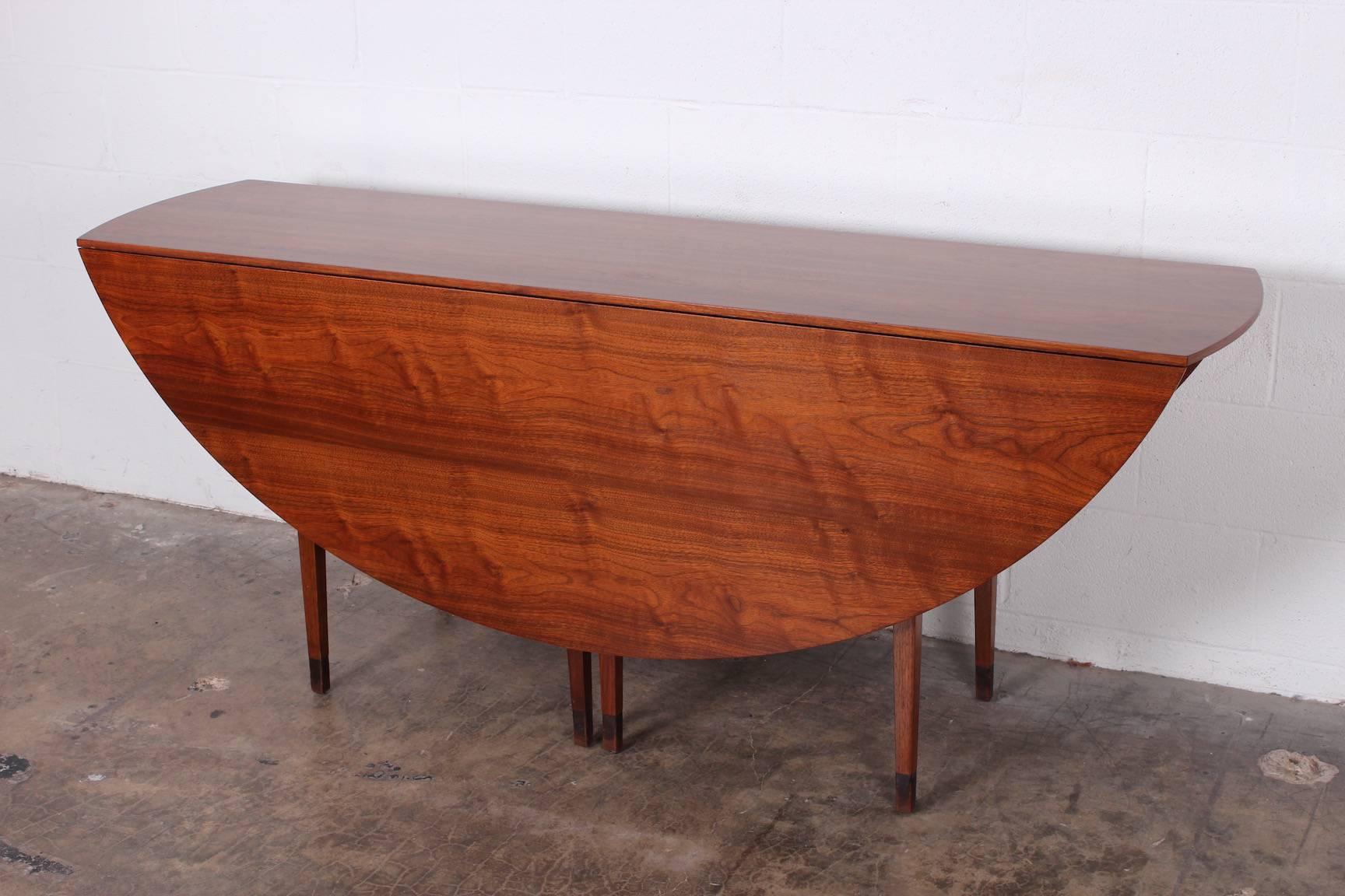 Walnut Drop-Leaf Console Table by Edward Wormley for Dunbar 5