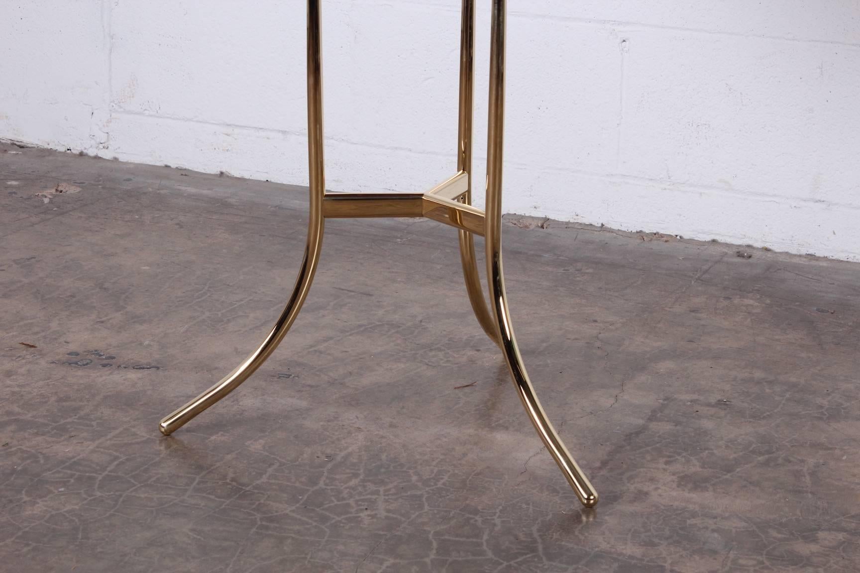 Cedric Hartman Table in Polished Brass and Rosso Granite In Excellent Condition In Dallas, TX