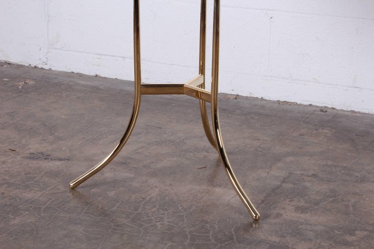 Late 20th Century Cedric Hartman Table in Polished Brass and Rosso Granite For Sale