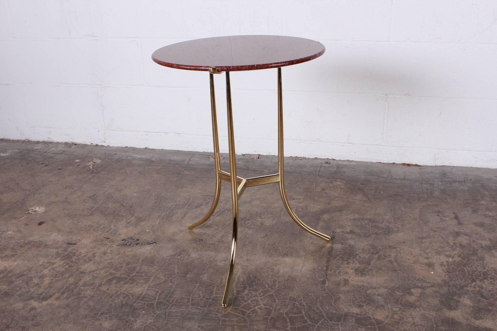 Cedric Hartman Table in Polished Brass and Rosso Granite 3