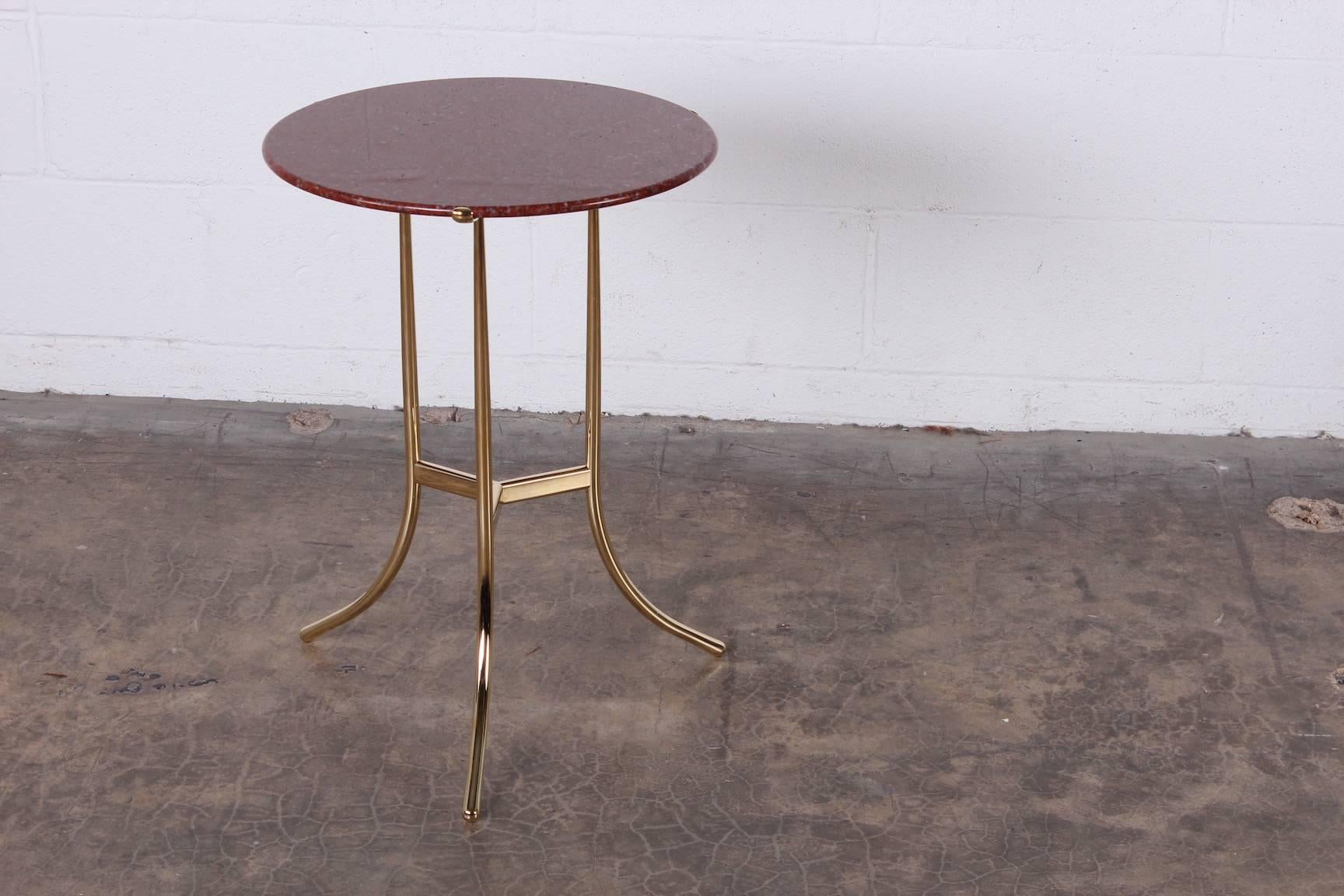 Cedric Hartman Table in Polished Brass and Rosso Granite 5