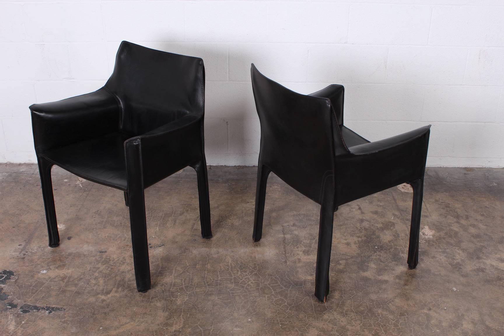 Set of Ten Cab Chairs by Mario Bellini for Cassina In Good Condition In Dallas, TX