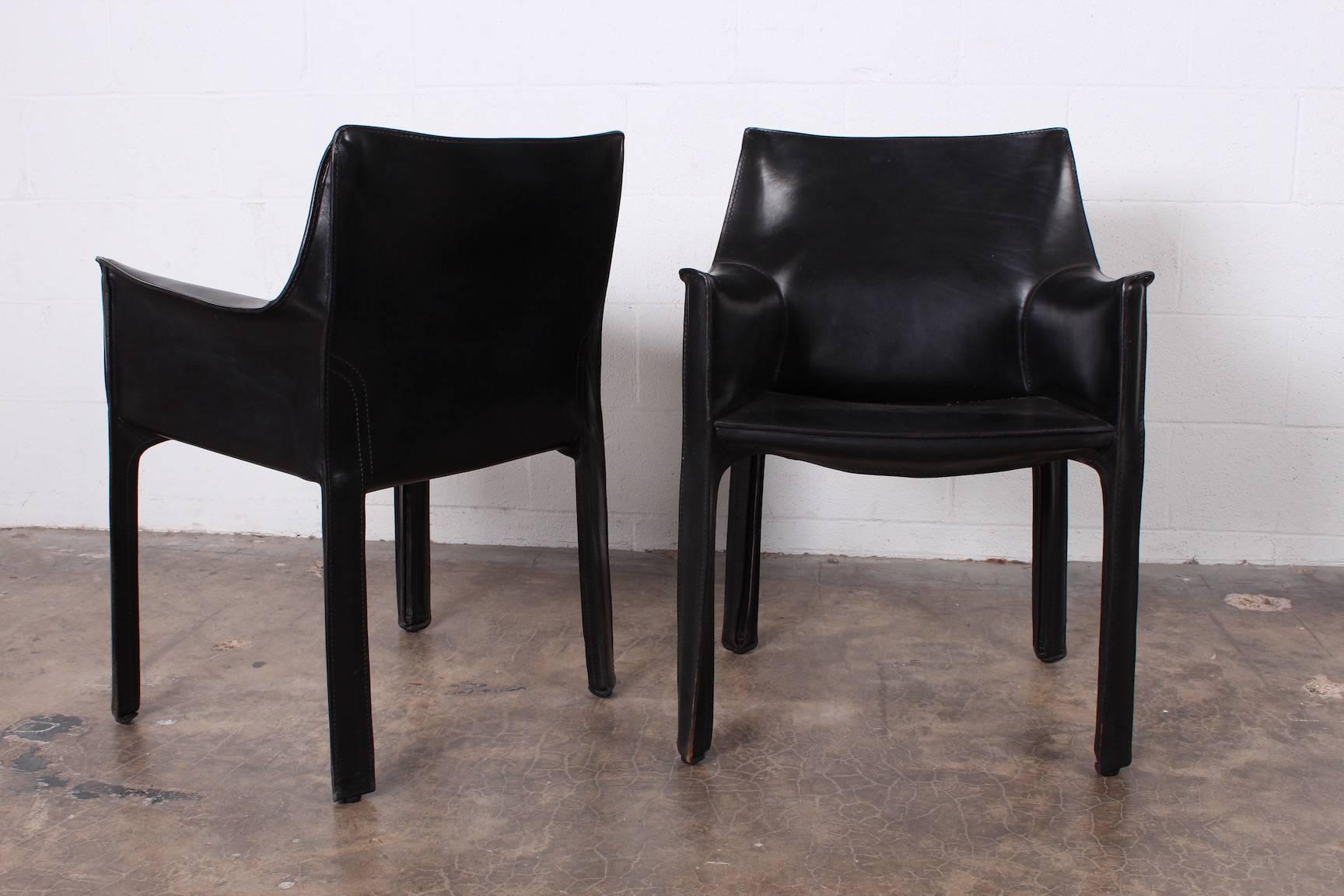 Set of Ten Cab Chairs by Mario Bellini for Cassina 4