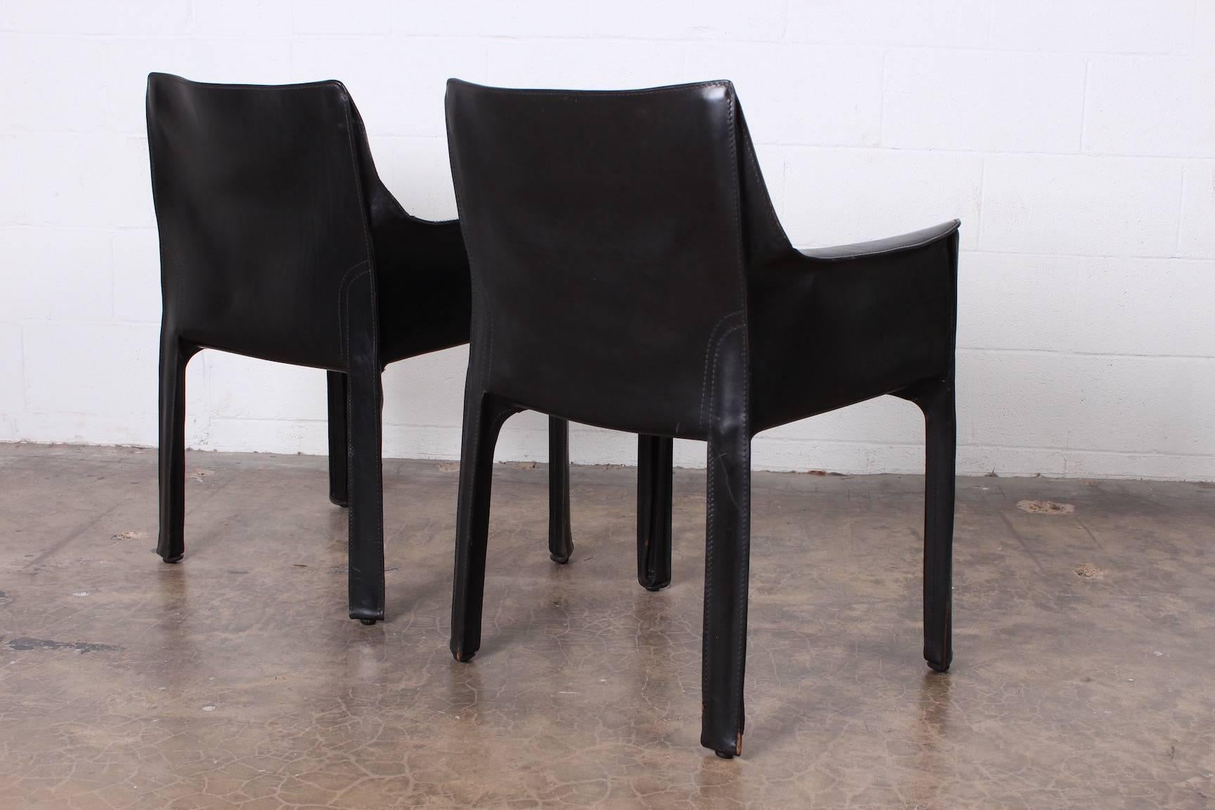 Set of Ten Cab Chairs by Mario Bellini for Cassina 5