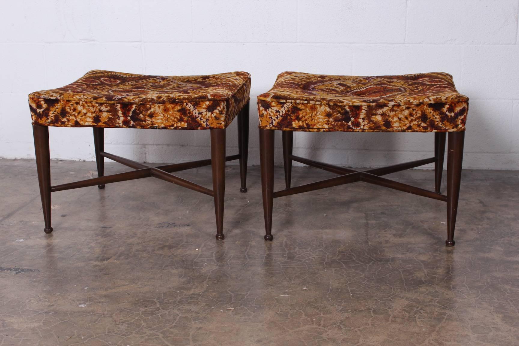Pair of Thebes Stools by Edward Wormley for Dunbar 1
