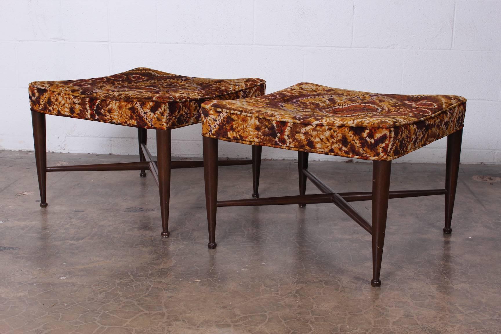 Pair of Thebes Stools by Edward Wormley for Dunbar 3