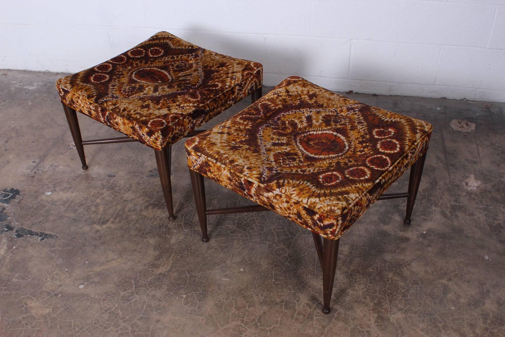 Pair of Thebes Stools by Edward Wormley for Dunbar 5