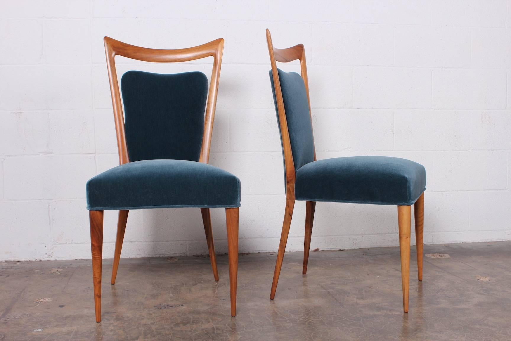Mid-20th Century Set of Eight Dining Chairs by Melchiorre Bega