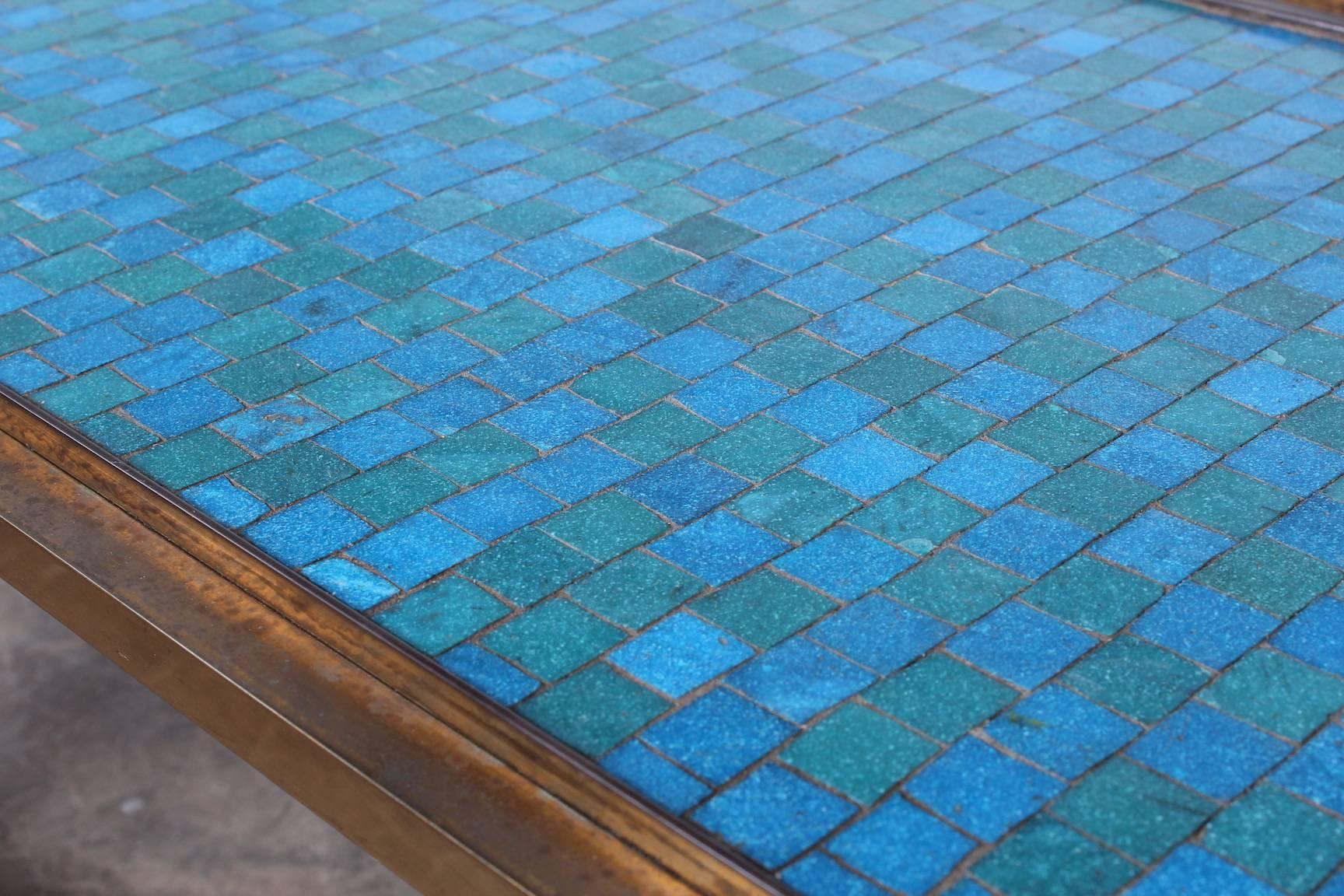 Pair of Murano Glass Tile Tables by Edward Wormley for Dunbar 5