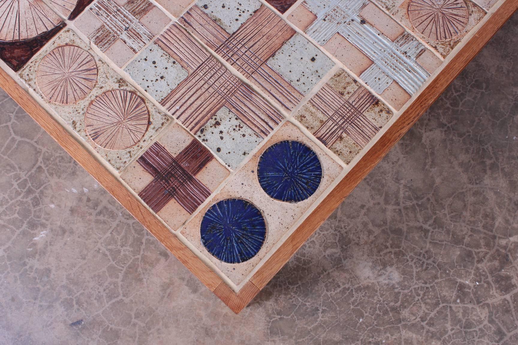Coffee Table with Ceramic Tiles by Tue Poulsen & Willy Beck 2