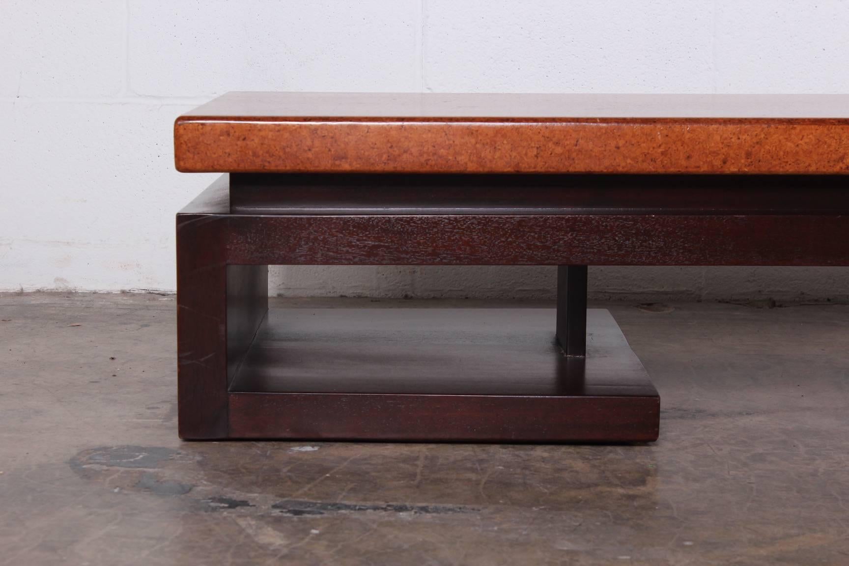 Cork Top Bench by Paul Frankl In Good Condition In Dallas, TX