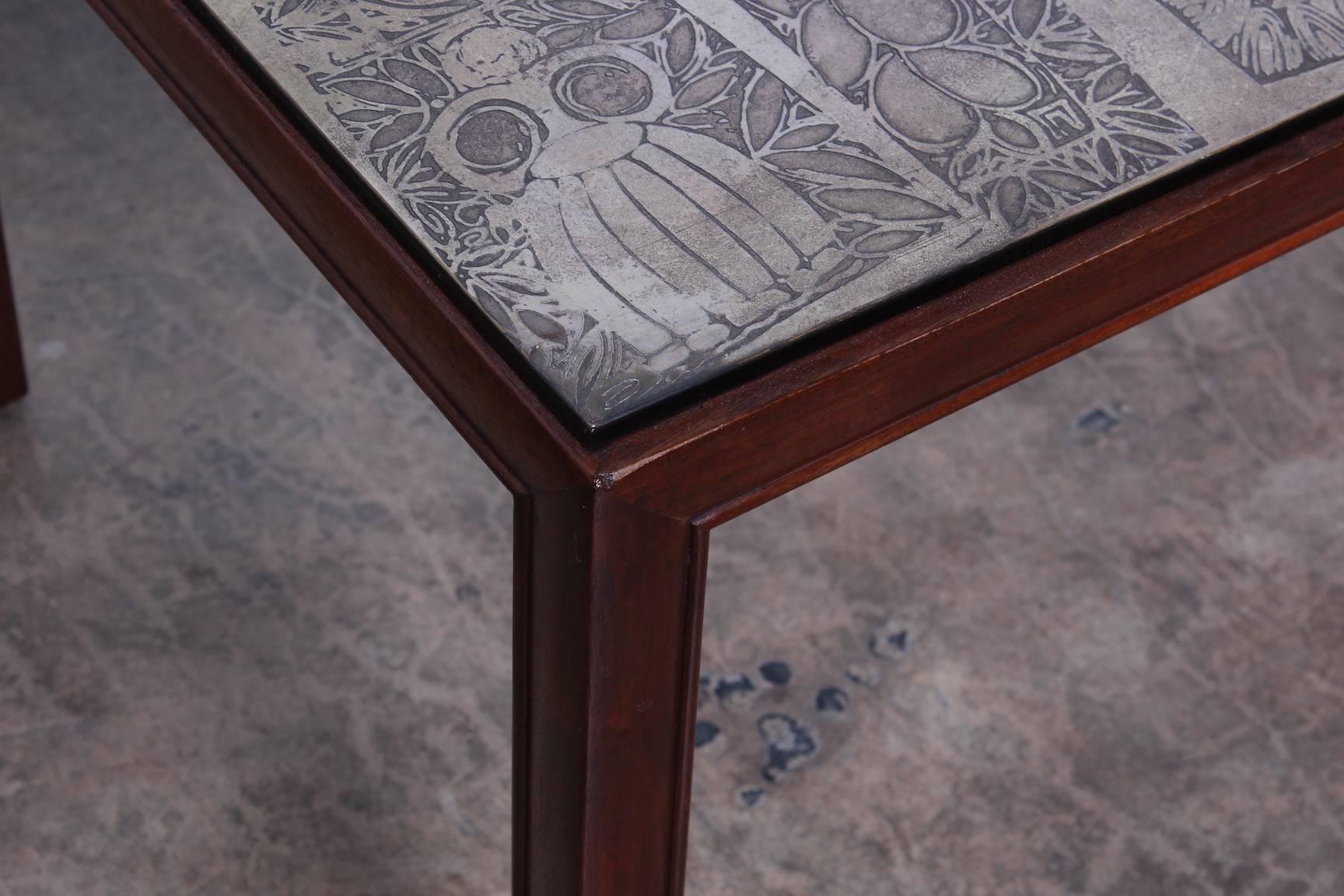 Etched Top Italian Coffee Table 4