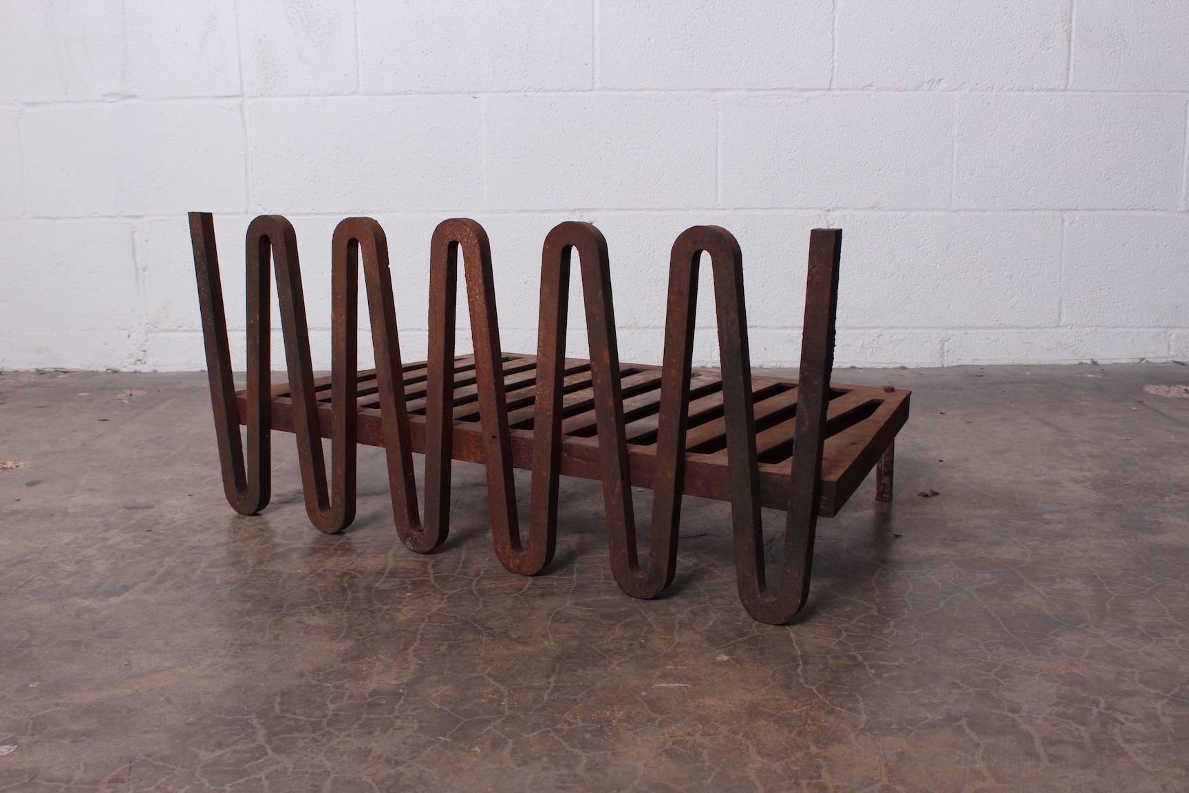 Designed by Mel Bogart for Stewart-Winthrop, this fire grate was selected for the 1955 good design exhibition. Fire tools are available separately.