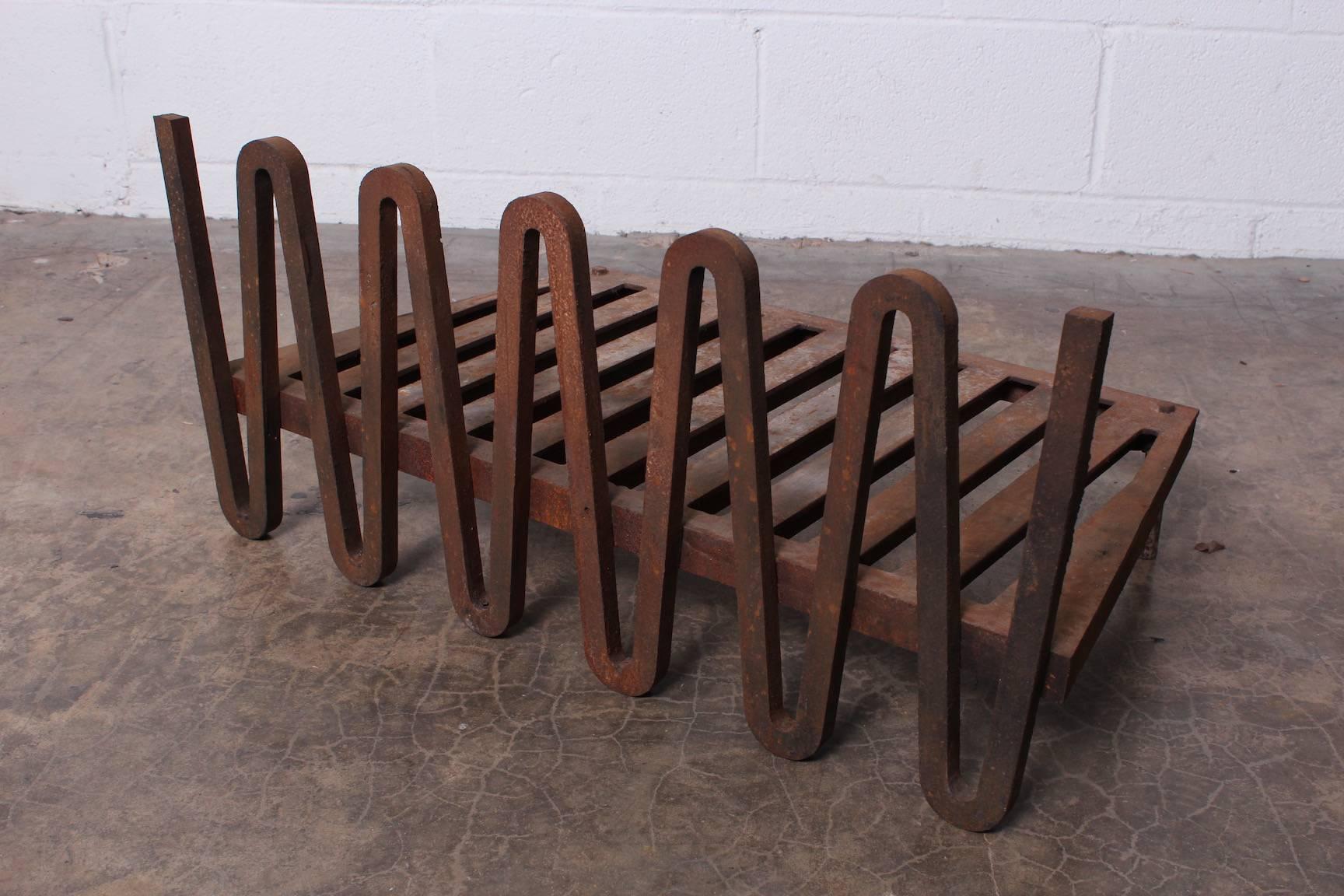 Mid-20th Century Mel Bogart Fire Grate or Andirons