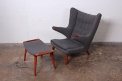 Papa Bear Chair and Ottoman by Hans Wegner