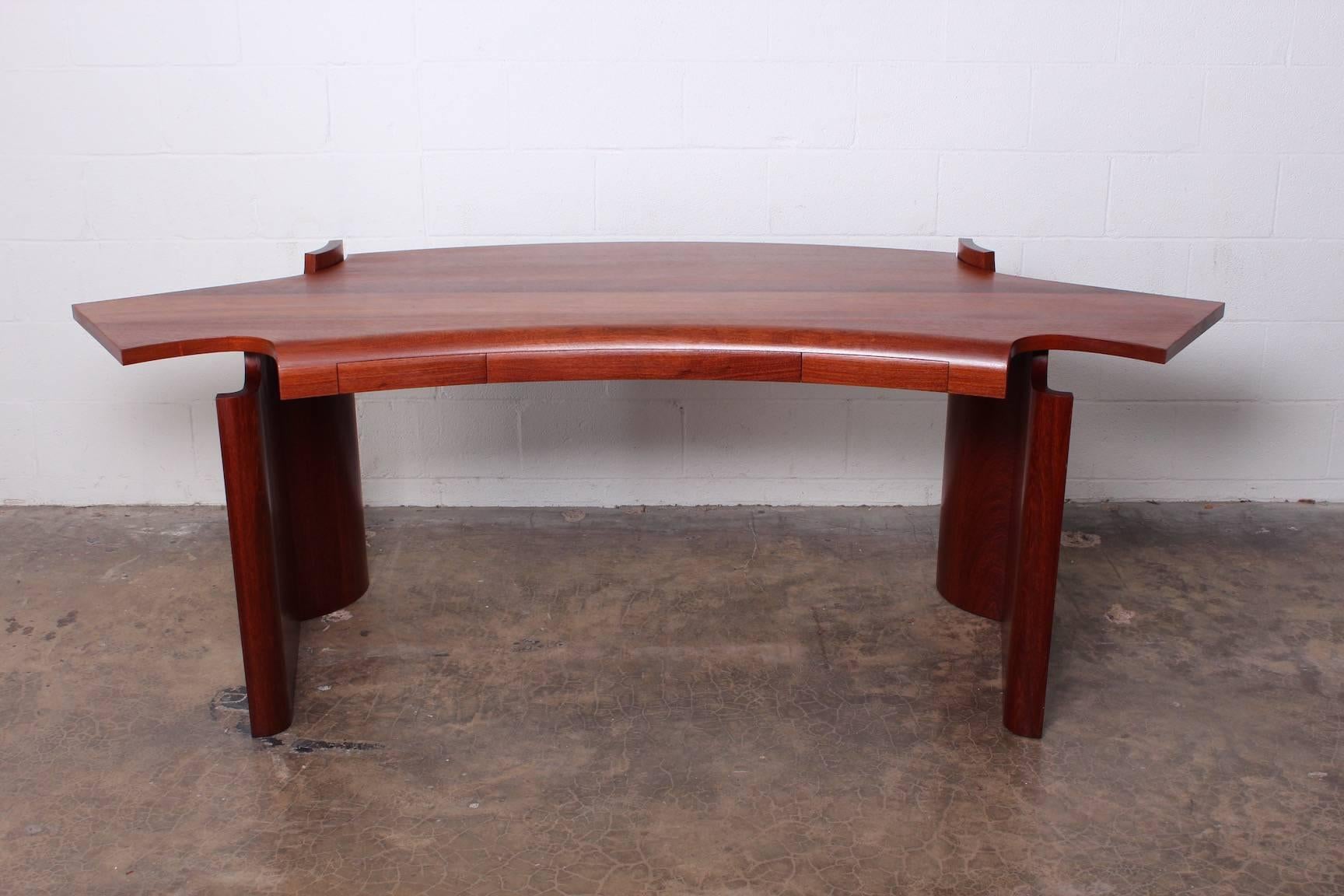 A beautifully crafted desk by artist John Dodd, 1970s.