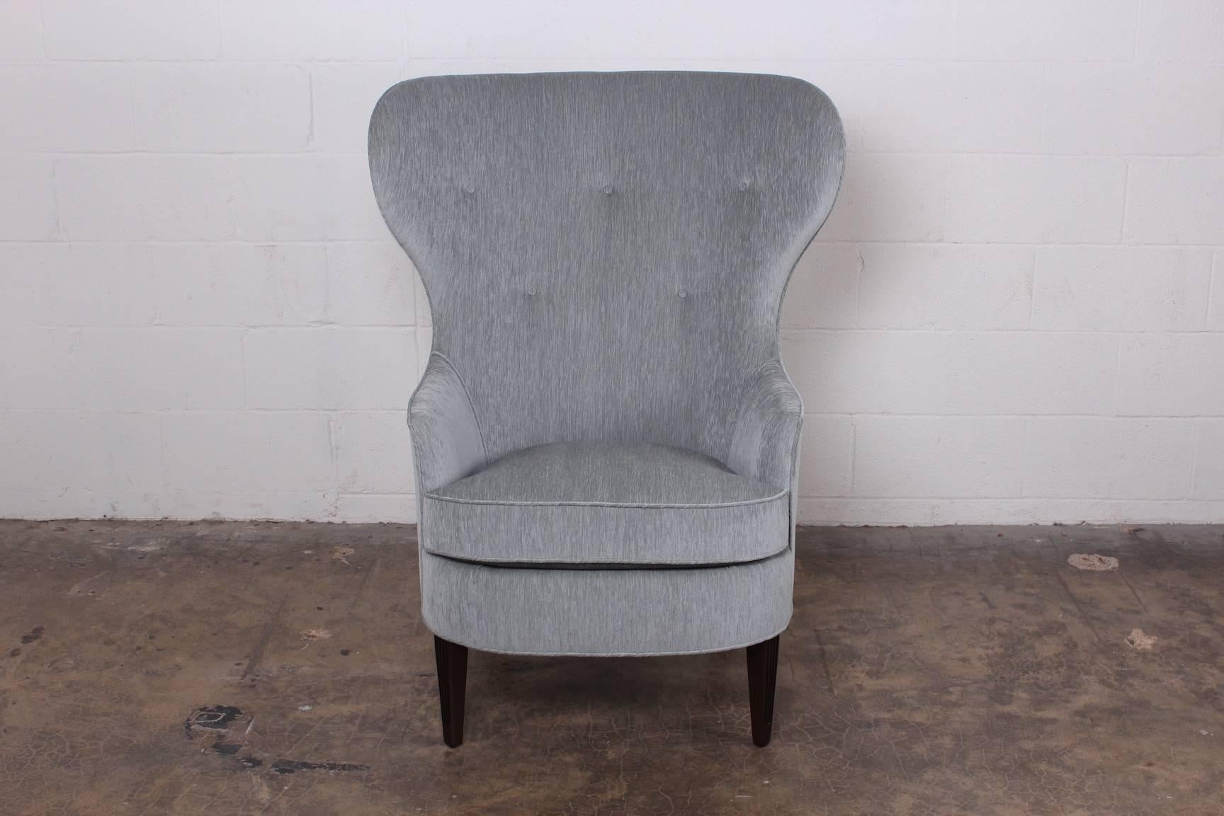Early Dunbar Wing Chair by Edward Wormley In Excellent Condition In Dallas, TX