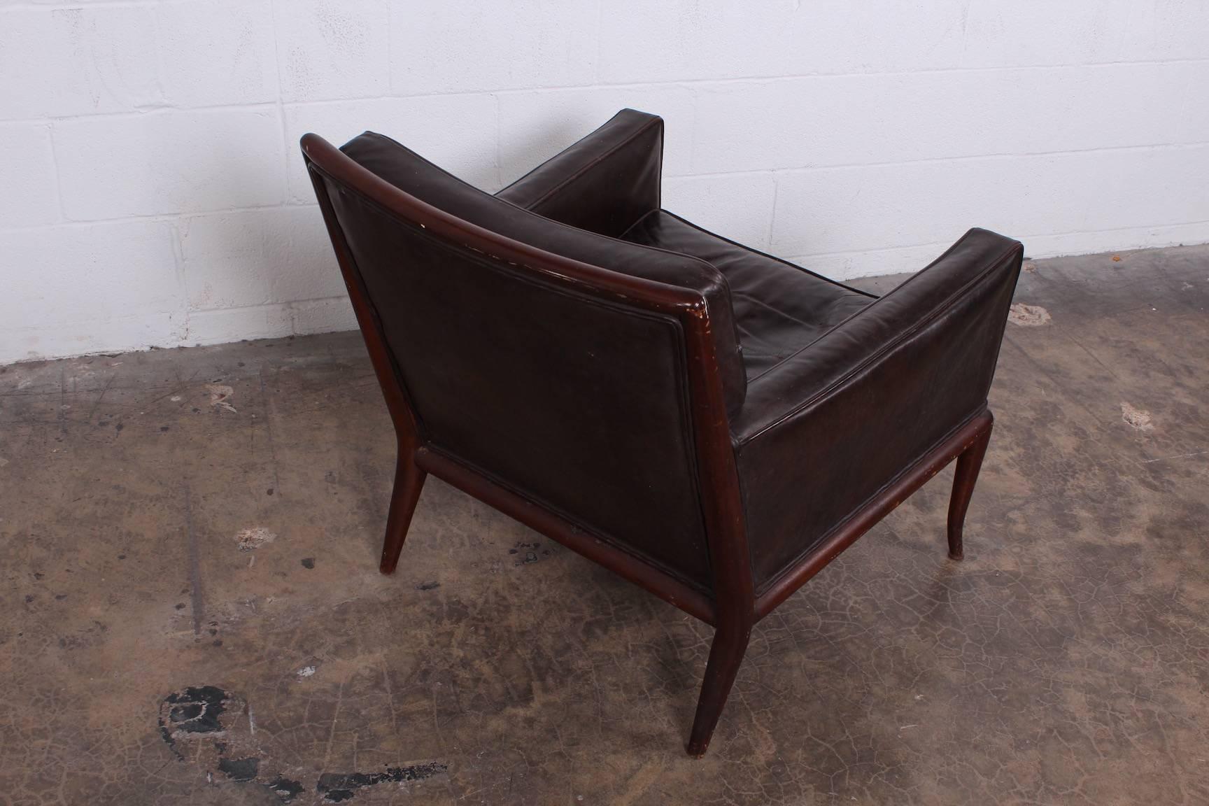 T.H. Robsjohn-Gibbings Lounge Chair in Original Leather 6