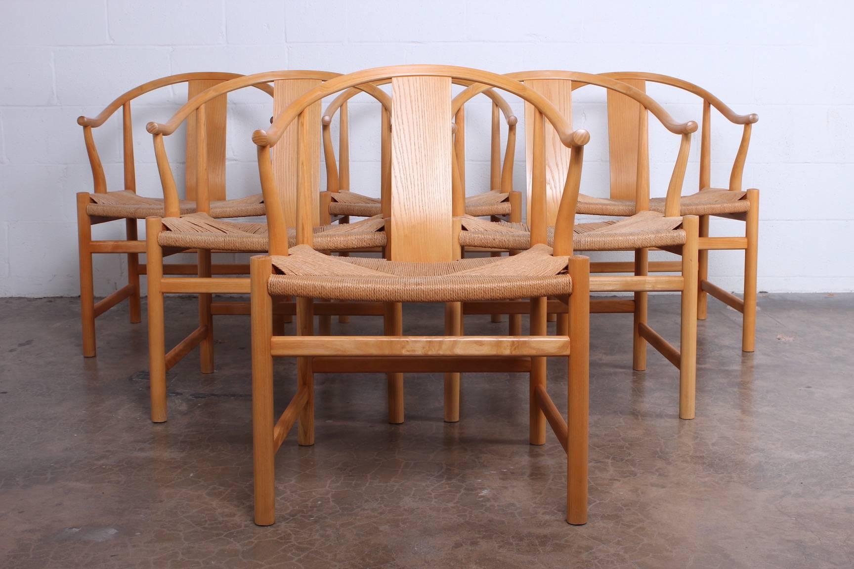 Six Chinese Chairs by Hans Wegner for PP Mobler In Good Condition In Dallas, TX