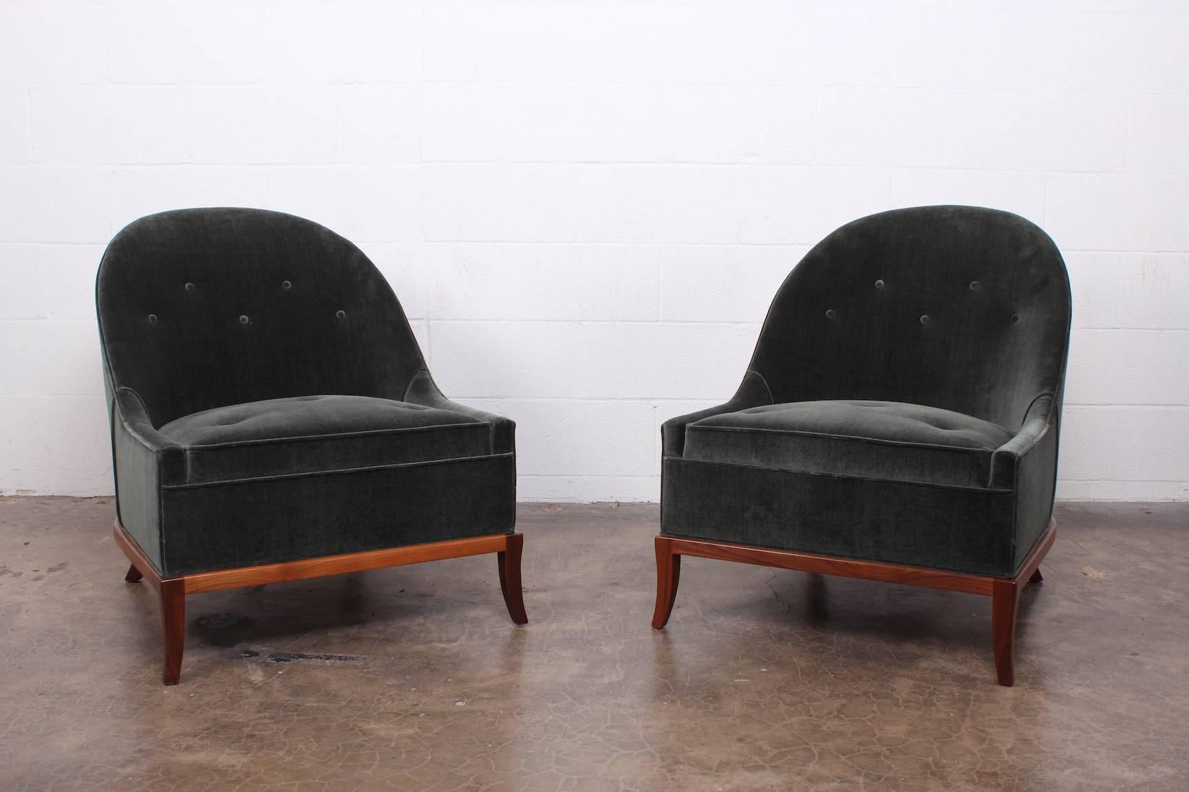 Pair of Slipper Chairs by T.H. Robsjohn-Gibbings for Widdicomb 3