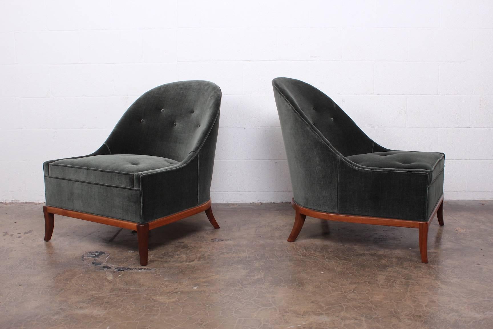 Pair of Slipper Chairs by T.H. Robsjohn-Gibbings for Widdicomb 2