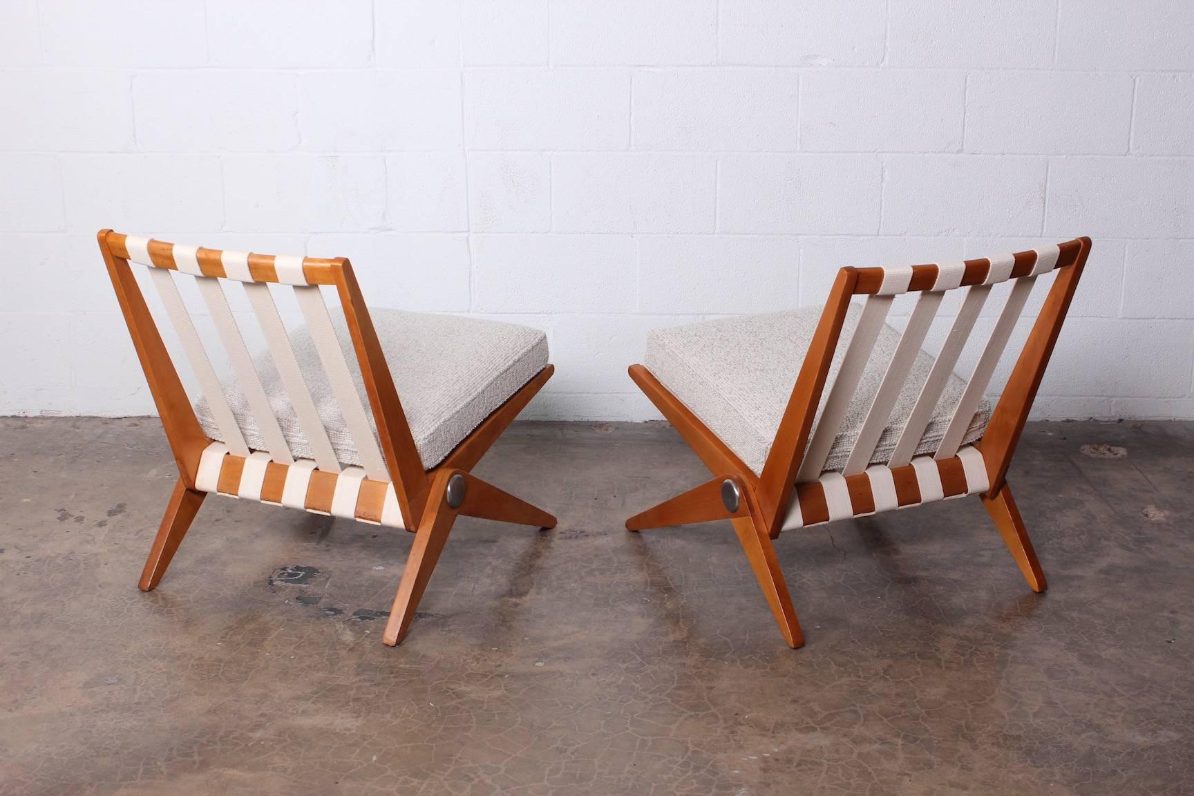 Pair of Knoll Scissor Chairs by Pierre Jeanneret 4