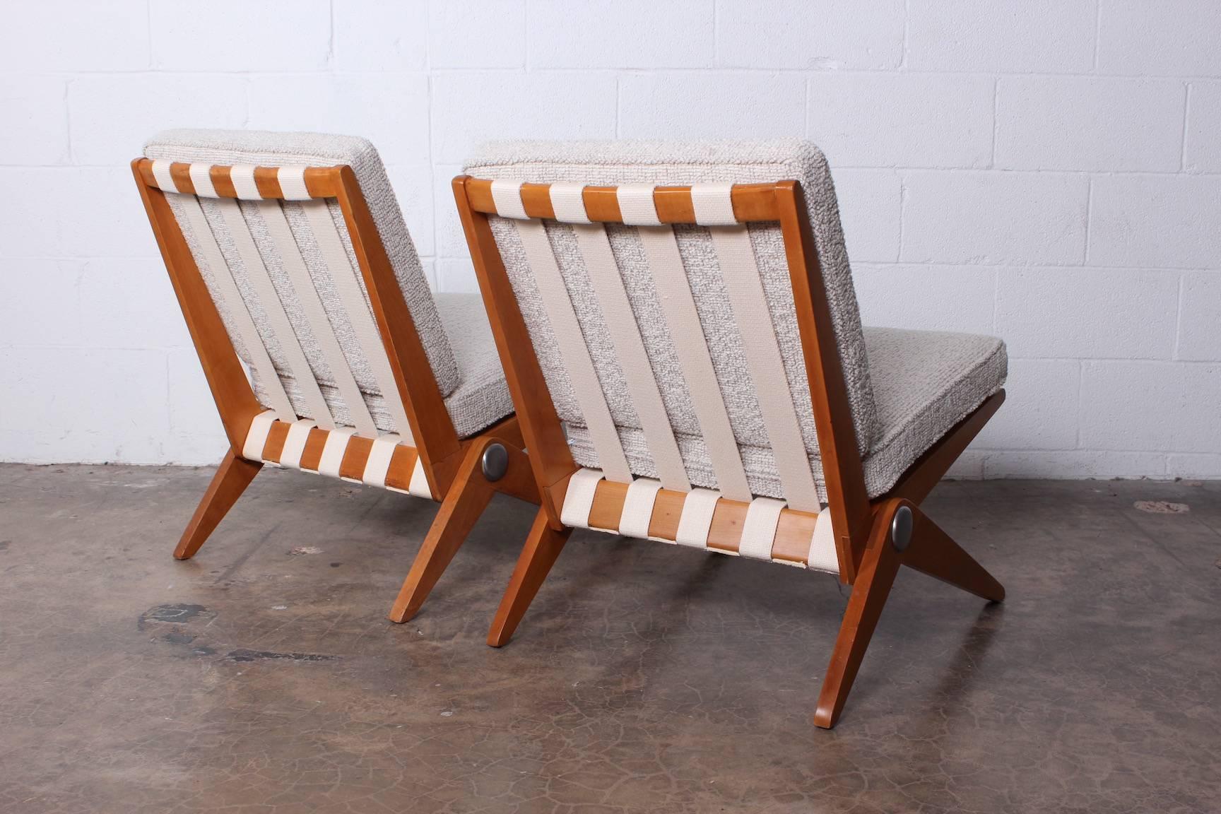 Pair of Knoll Scissor Chairs by Pierre Jeanneret 1