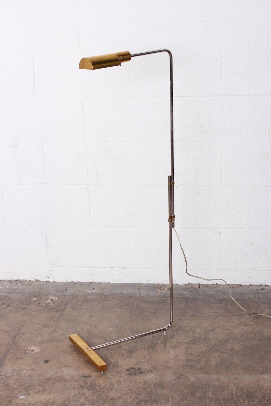 Early Brass and Chrome Floor Lamp by Cedric Hartman 3