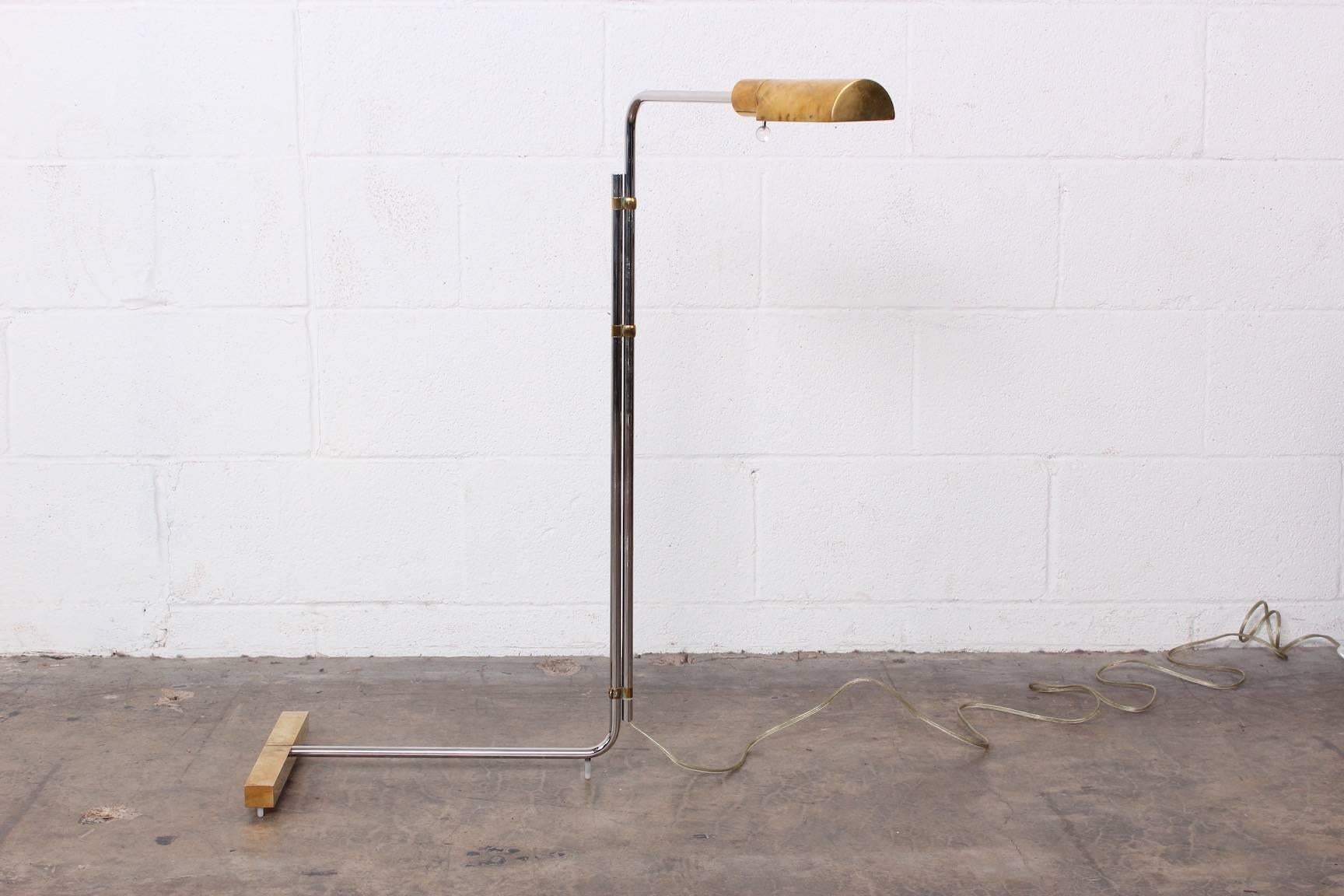 Early Brass and Chrome Floor Lamp by Cedric Hartman 2