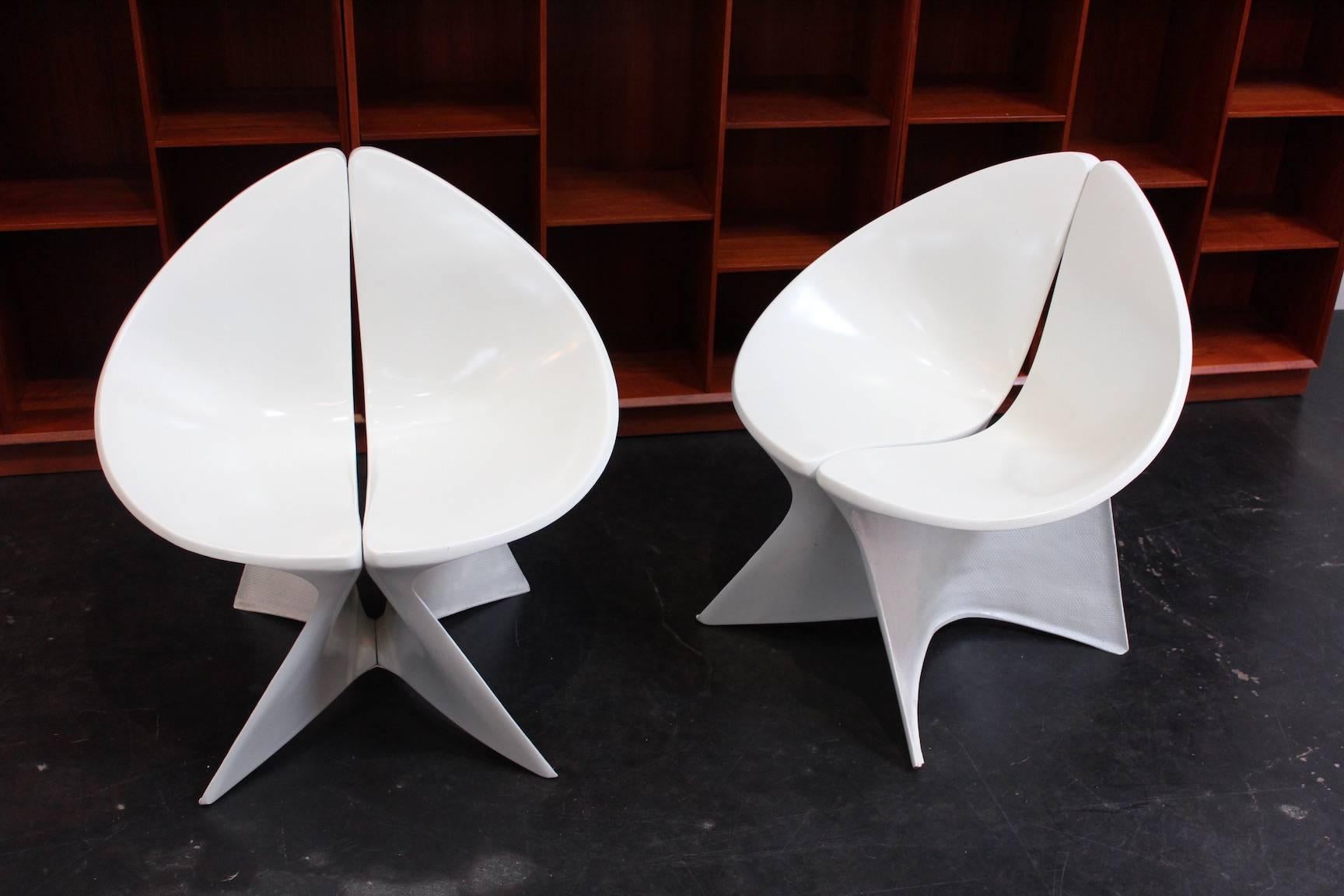 Sculptural Fiberglass Lounge Chairs 1