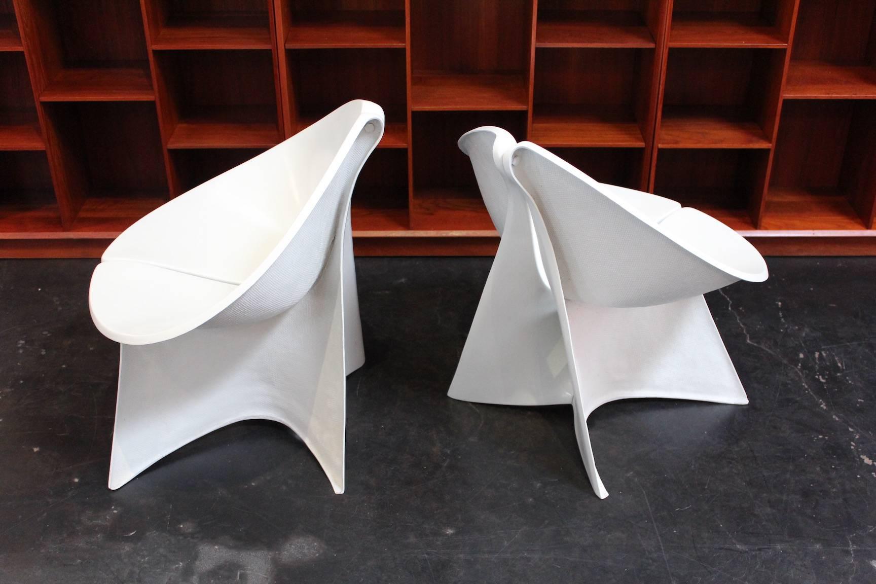 Sculptural Fiberglass Lounge Chairs In Good Condition In Dallas, TX