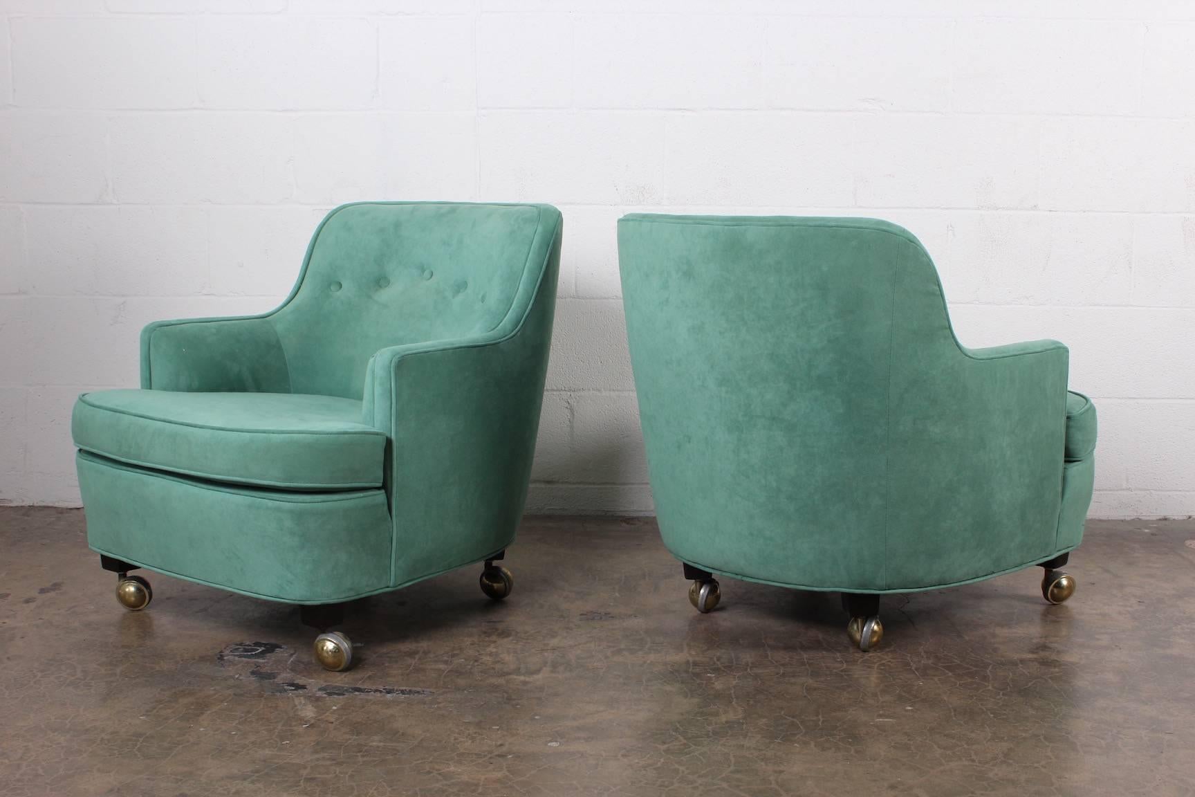 Pair of Dunbar Lounge Chairs by Edward Wormley 1