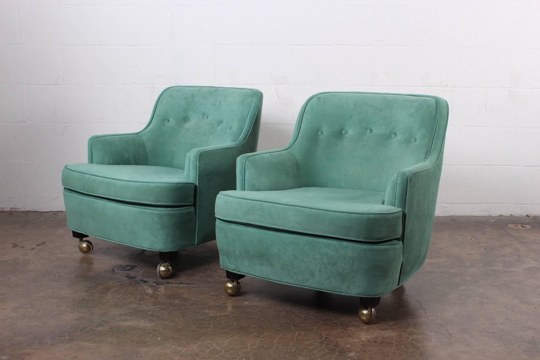 Pair of Dunbar Lounge Chairs by Edward Wormley 4