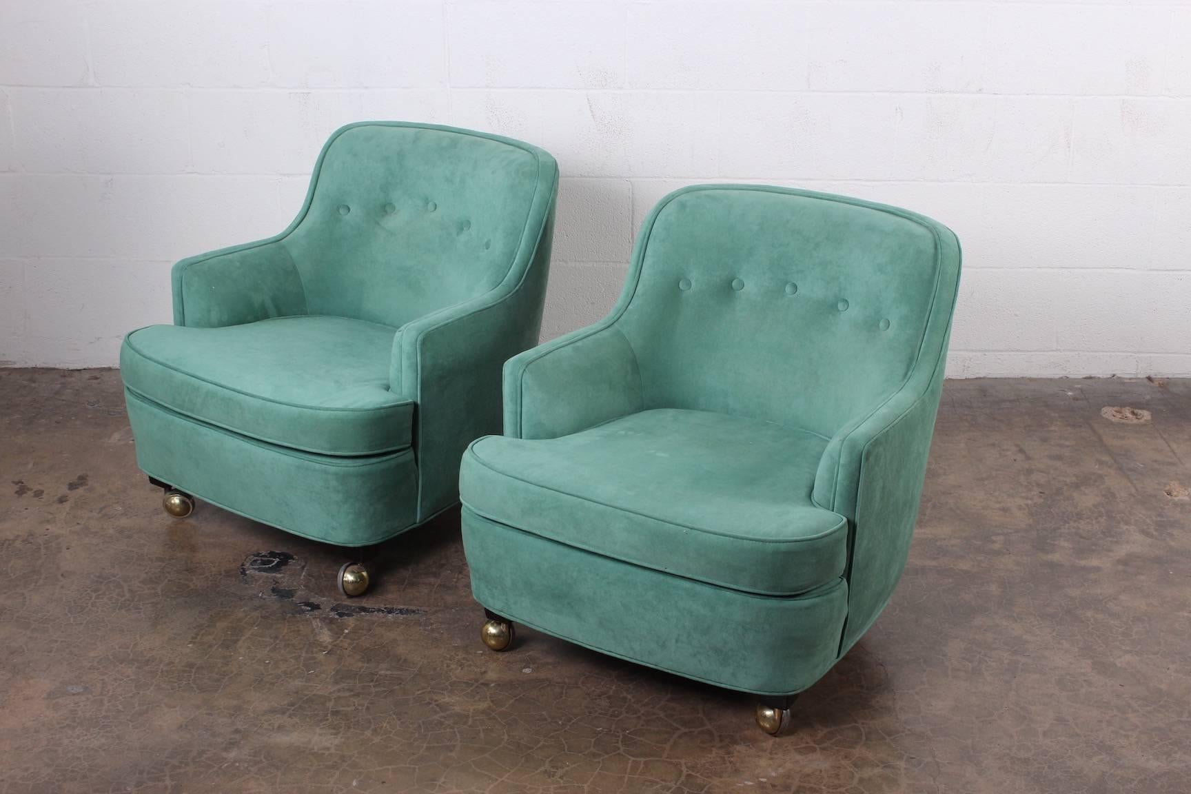 Pair of Dunbar Lounge Chairs by Edward Wormley 3
