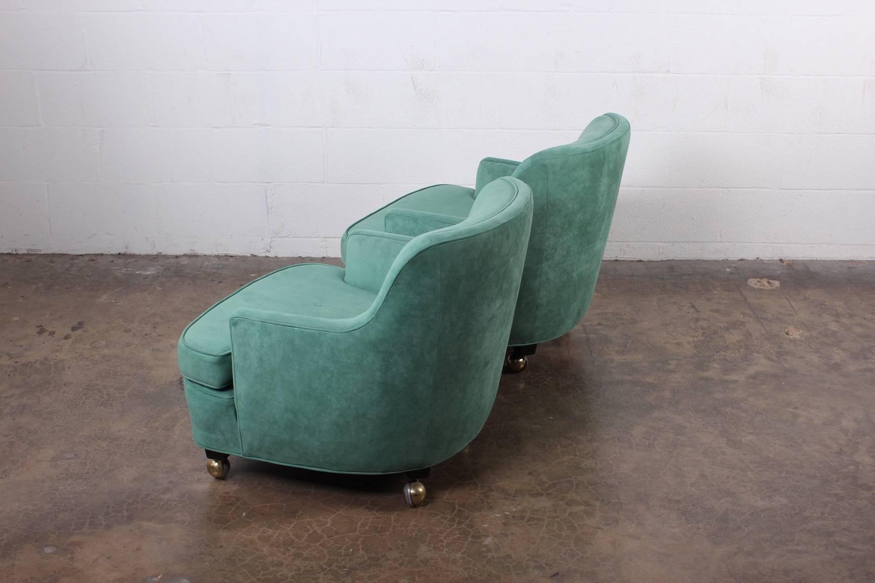 Pair of Dunbar Lounge Chairs by Edward Wormley 5