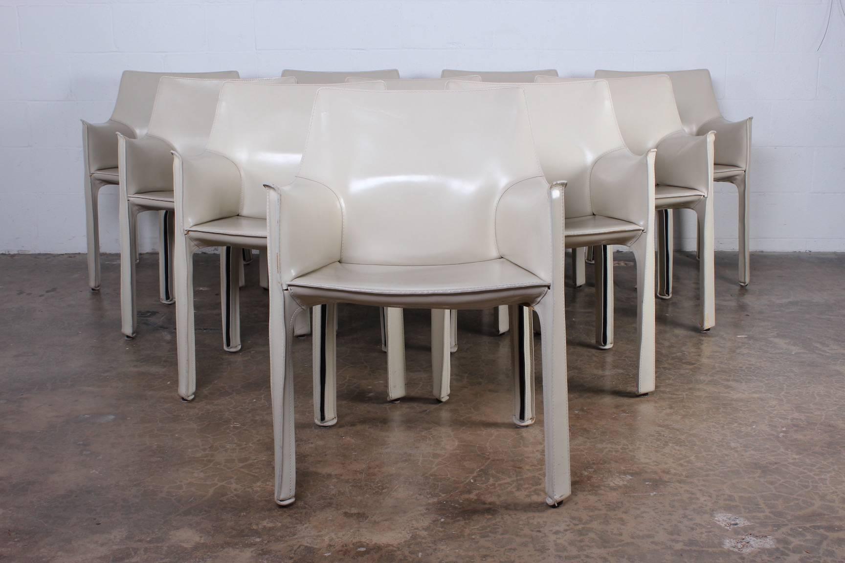 Set of Ten Cab Chairs by Mario Bellini 3